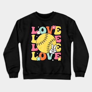 Softball Love Softball Crewneck Sweatshirt